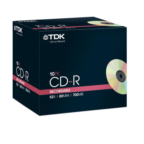 TDK CD dati audio TDK 80 min box da 50 pezzi